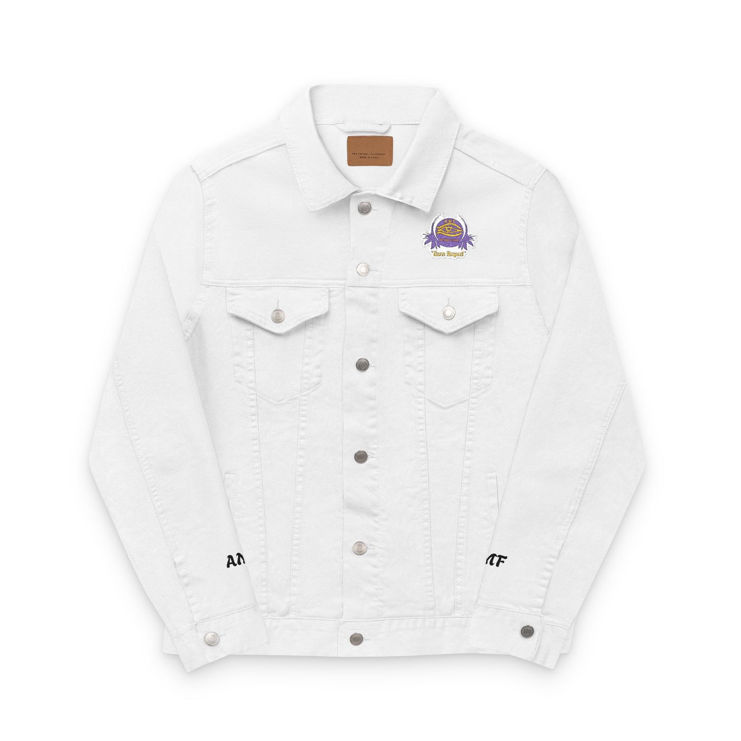 Denim Jacket (Embroidery) - AMF Brand White Unisex