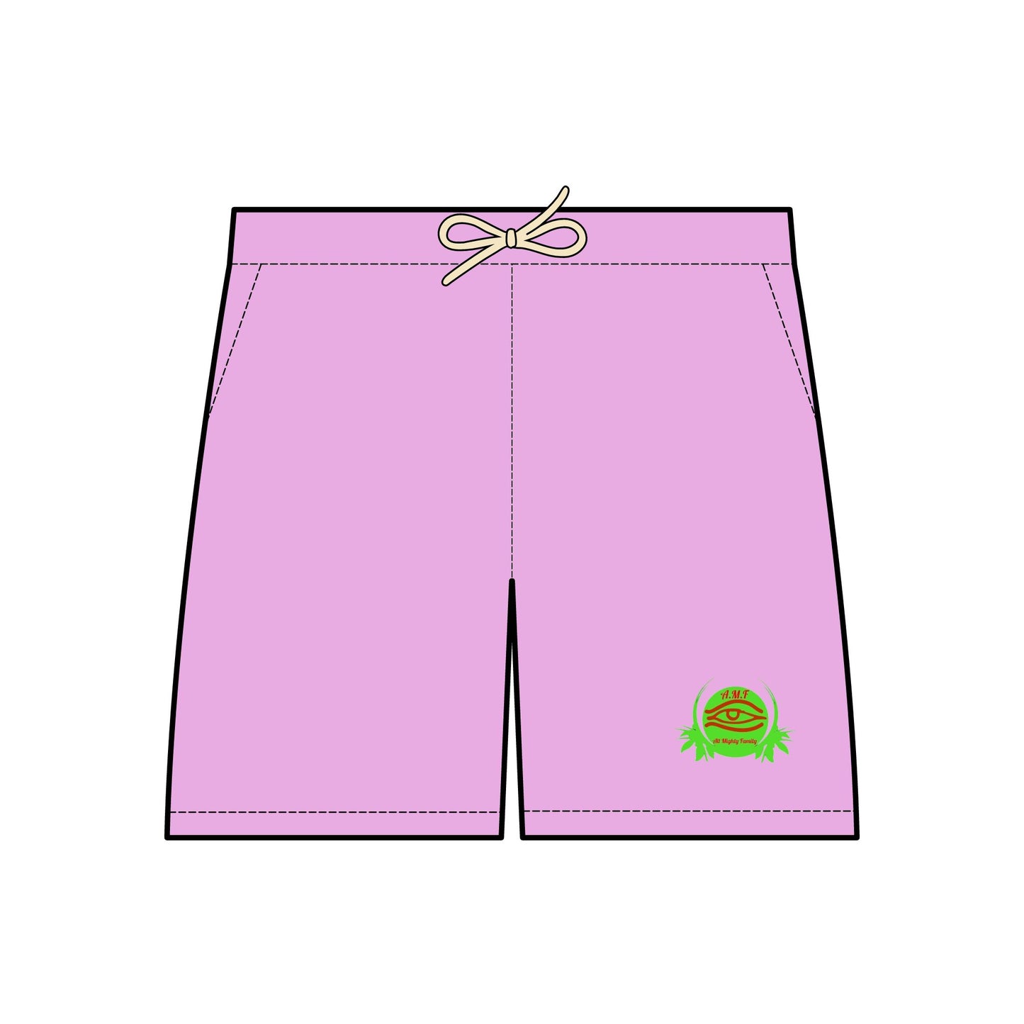 Unisex Garment-Dyed Fleece Sweat Shorts with Eye and Palm Design - Perfect for Relaxation and Casual Wear