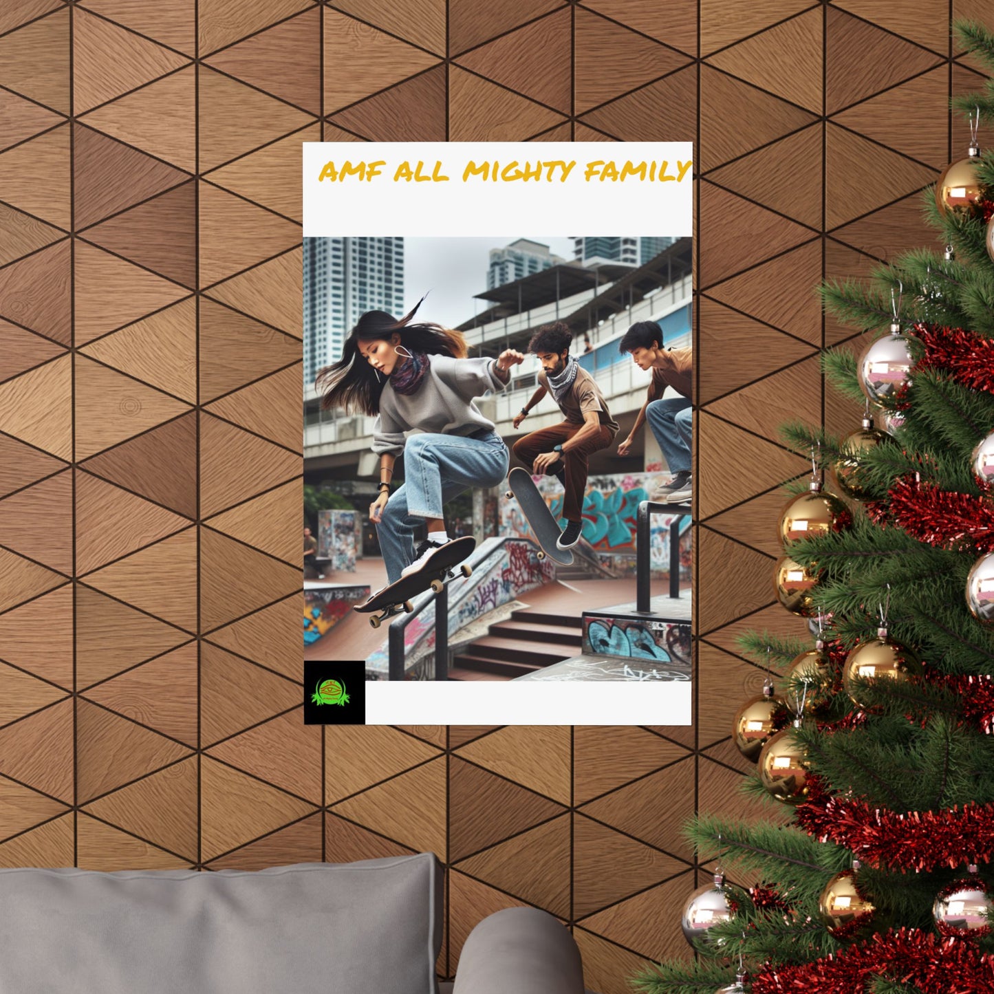 Skateboarding Lifestyle Poster - AMF All Mighty Family