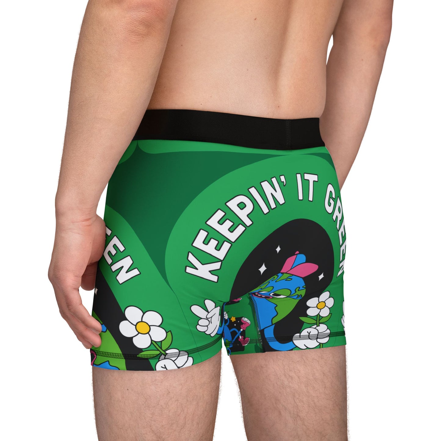Keepin' It Green Boxer Shorts — Eco Earth Graphic Men's Boxers