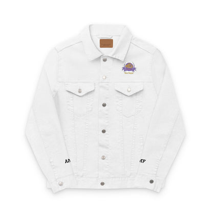 Denim Jacket (Embroidery) - AMF Brand White Unisex