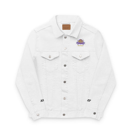 Denim Jacket (Embroidery) - AMF Brand White Unisex