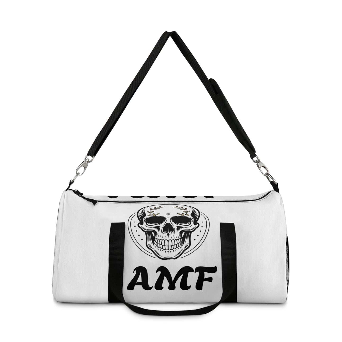 Skull AMF Graphic Duffel Bag – Gothic Travel & Gym Bag