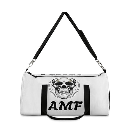 Skull AMF Graphic Duffel Bag – Gothic Travel & Gym Bag