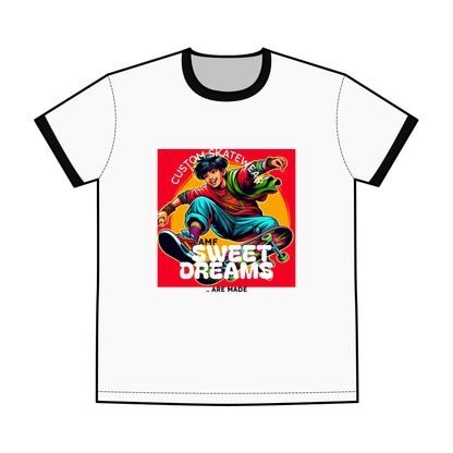 Men's Ringer Tee - Sweet Dreams & Progress Over Perfection AMF Skate Design