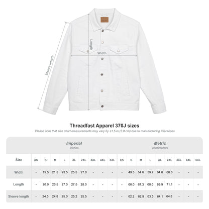 Denim Jacket (Embroidery) - AMF Brand White Unisex