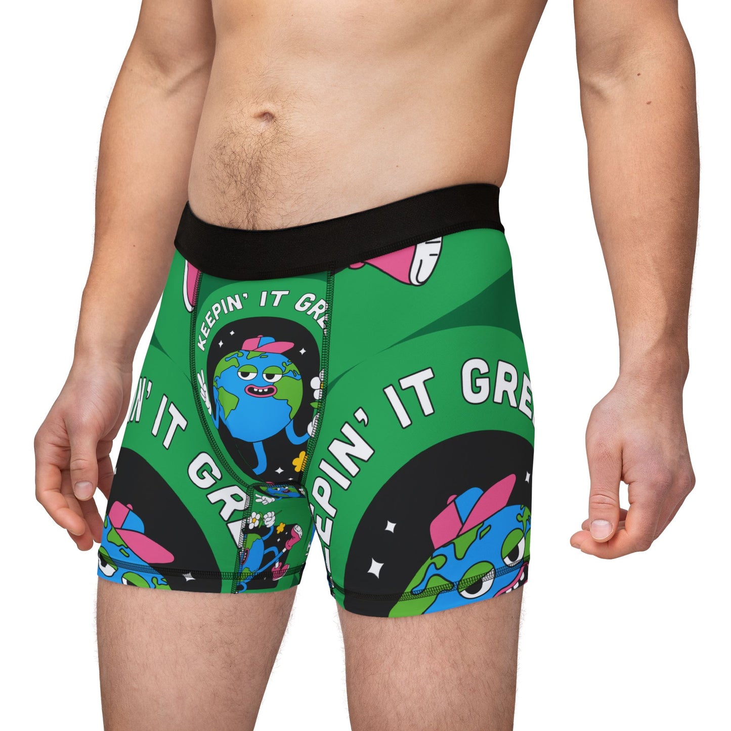 Keepin' It Green Boxer Shorts — Eco Earth Graphic Men's Boxers