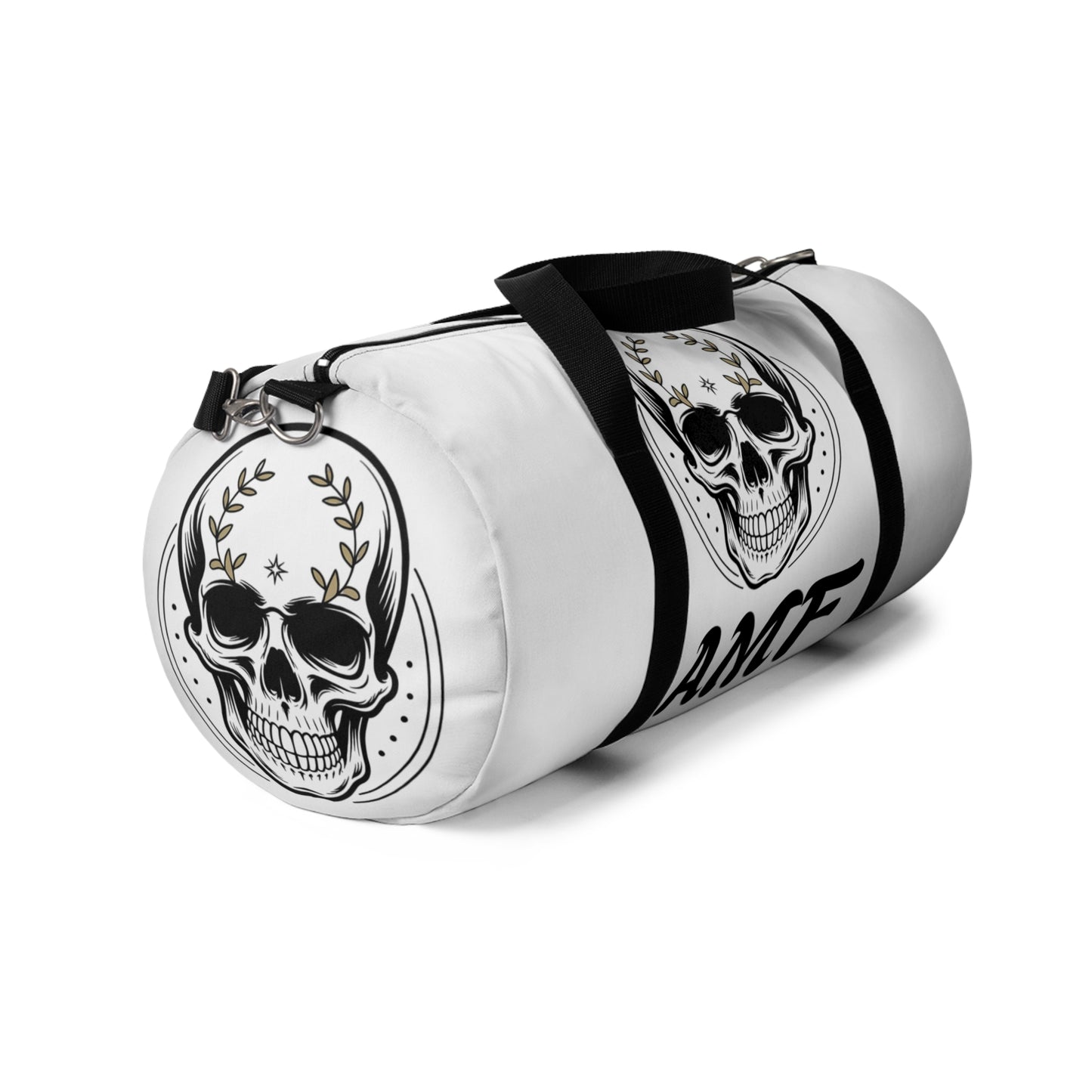 Skull AMF Graphic Duffel Bag – Gothic Travel & Gym Bag