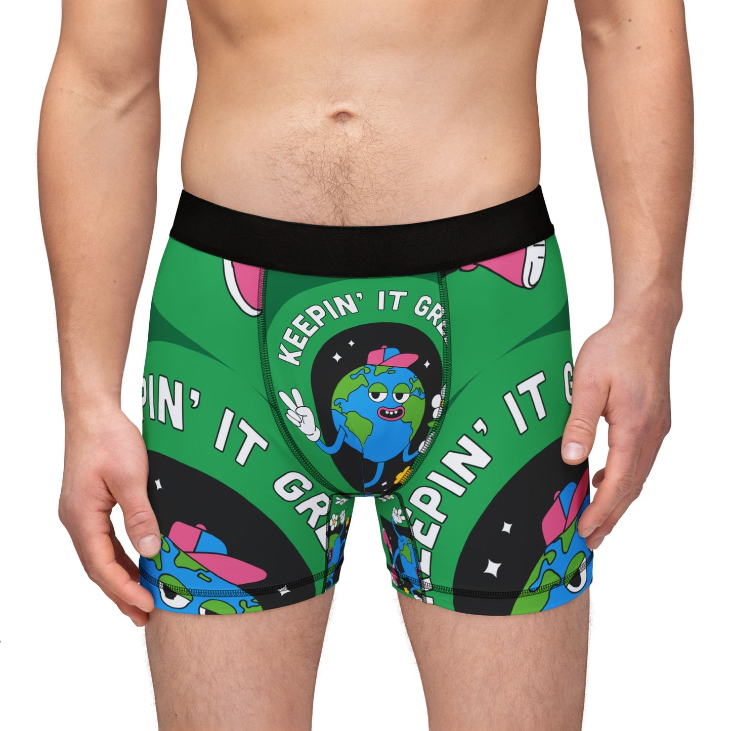 Keepin' It Green Boxer Shorts — Eco Earth Graphic Men's Boxers