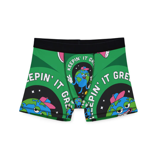 Keepin' It Green Boxer Shorts — Eco Earth Graphic Men's Boxers